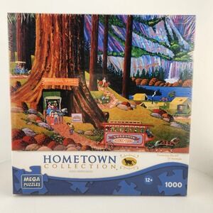 New Sealed Mega Puzzles Hometown Collection "Yosemite Camping" Heronim 1000 pc